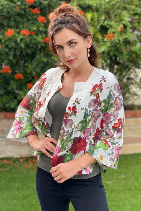 Rose Linen Coat